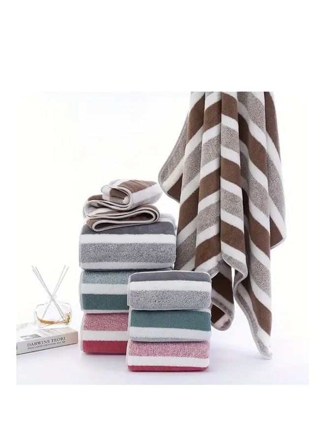Gray 2 Piece Set Quick Dry Absorbent Bath And Hand Towels For Bathroom Beach Spa - Image 5